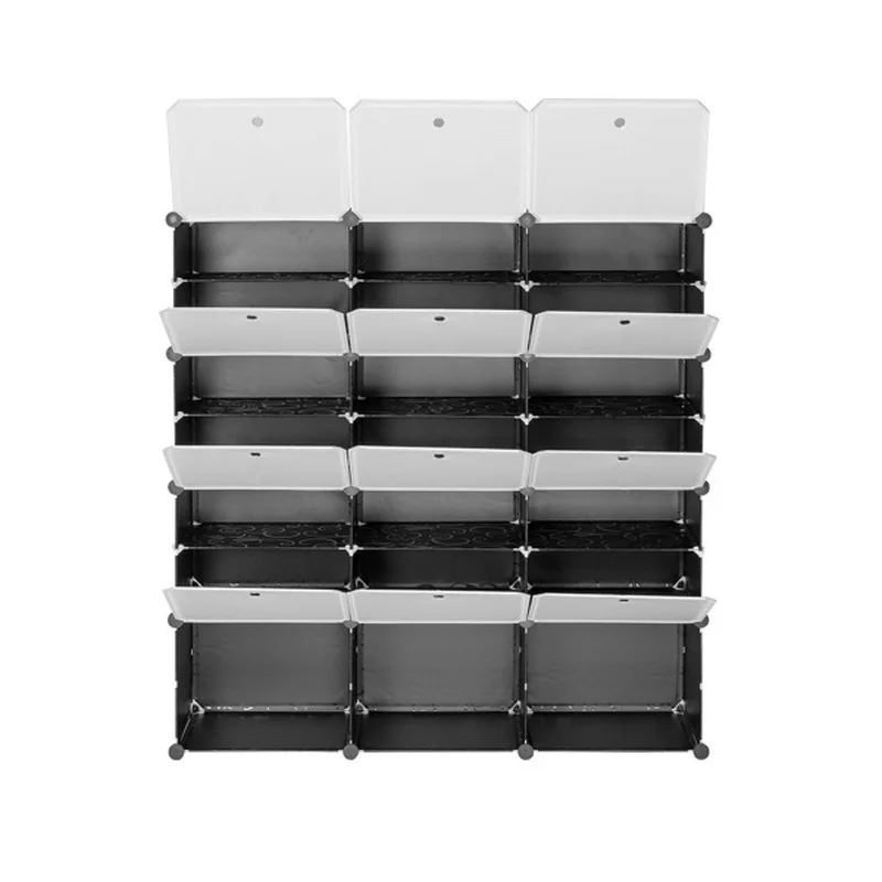 

7-Tier Portable 42 Pair Shoe Rack Organizer 21 Grids Tower Shelf Storage Cabinet Stand Expandable for Heels, Boots, Black