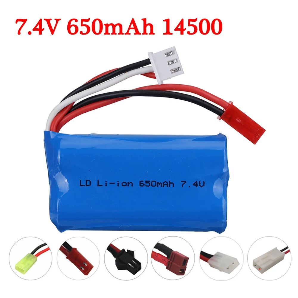 7,4 V 650mAh 14500 15C литий-полимерный аккумулятор для Syma F1 BR6802 HJ370 W608-7 YD712 YD921 вертолет с дистанционным управлением игрушки аксессуары