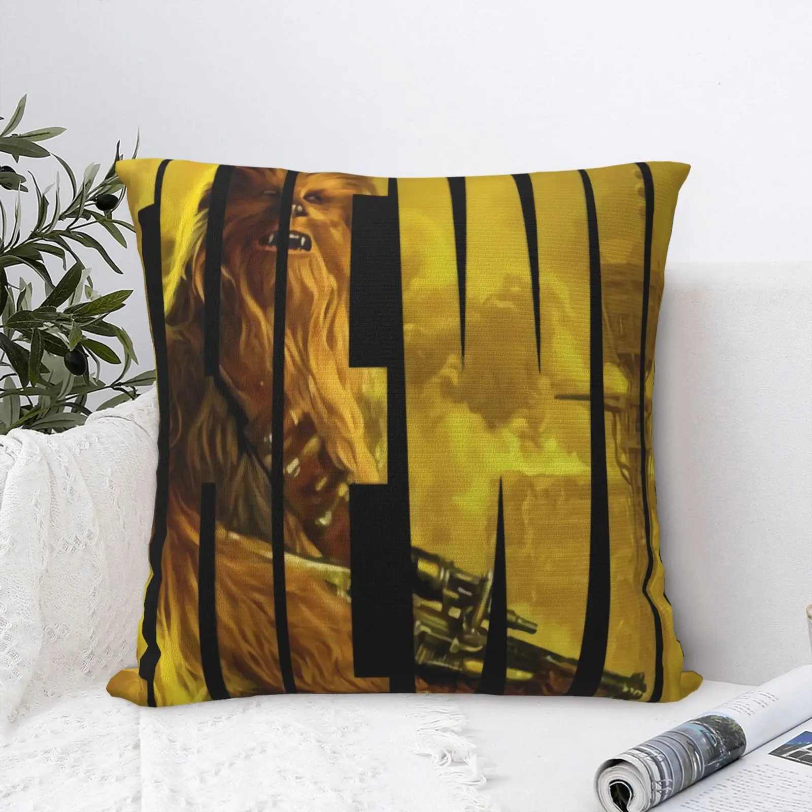 

Чубакка чеуи, Звездный герой, вдохновленная подушка, чехол, подушка, чехол для подушек, черная Современная декоративная подушка для гостино...