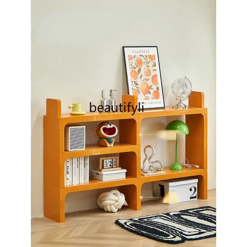 

Free Combination Bookshelf Display Stand Household Multi-Layer Storage Cabinet Floor Minimalist Shelf decoration
