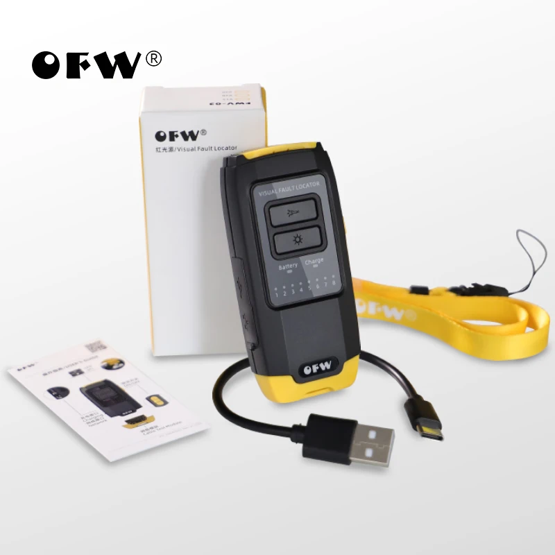 OFW FWV-03 Mini Visual Fault Locator Optical Fiber Cable Tester Optic Break Checker 15/20/30MW