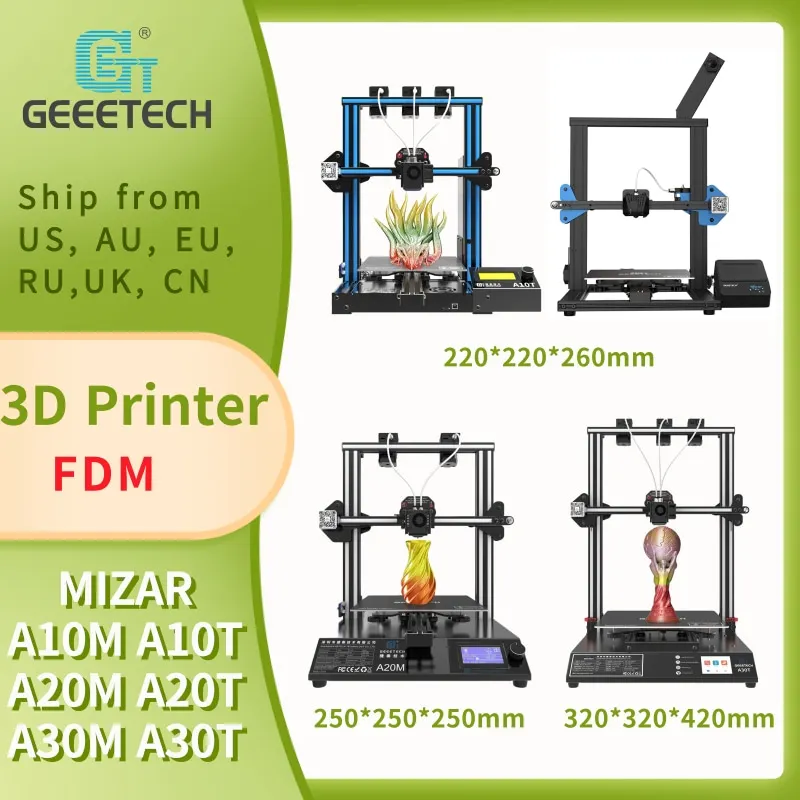 3D-принтер GEEETECH FDM mizana10m A10T A20M A20T A30M A30T многоцветная печать высокая точность