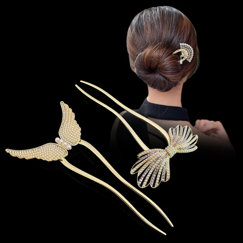 

1PC Hair Ornaments Hair Sticks Alloy Hairpin Pearl Rhinestone Charming Fashion Hair Accessories