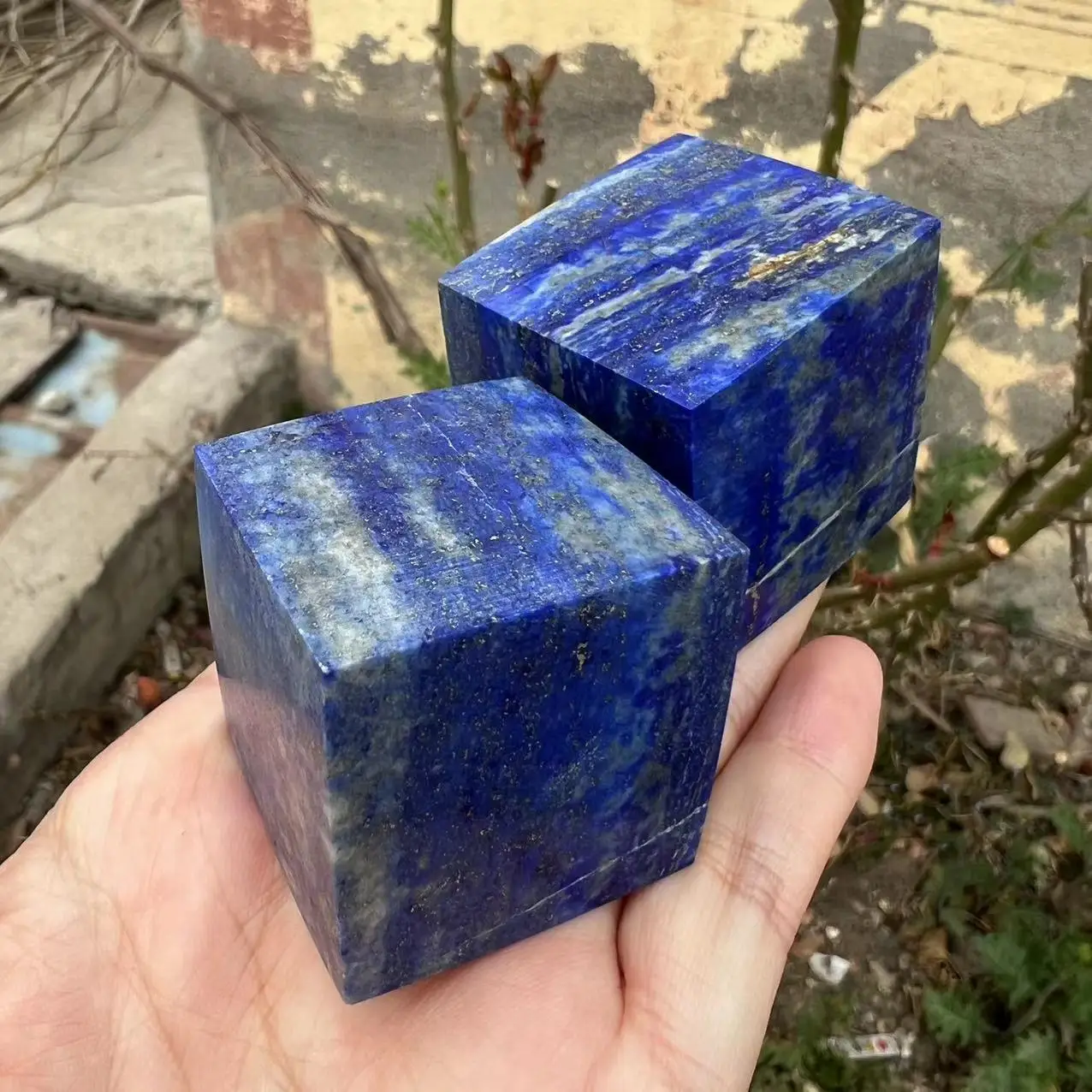 

Natural Lapis Lazuli Crystal Rectangle Paperweight Lasurite Quartz Pperweights Gems Tumbled Stones Polished Healing