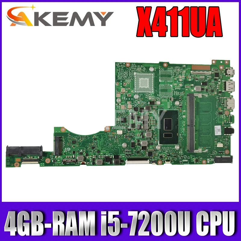 

Akemy For Asus X411 X411U X411UN X411UQ Laptop Motherboard X411UA MainBoard Tested W/ 4GB-RAM i5-7200U CPU