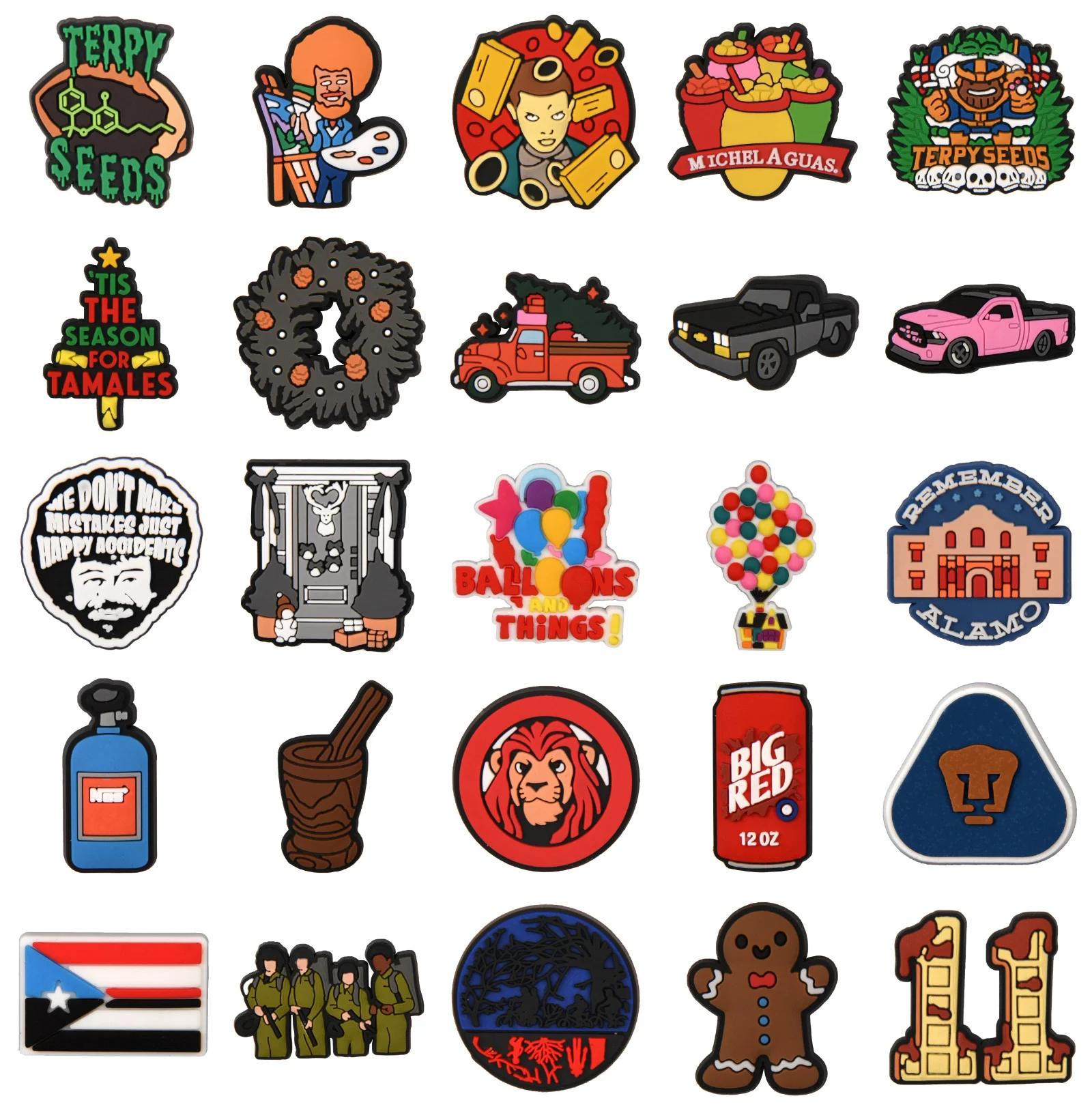 

New 1pcs Truck Balloon Croc Accessories Garden Shoe Decorations For Croc Shoes Charms Girls Kids Birthday Gifts