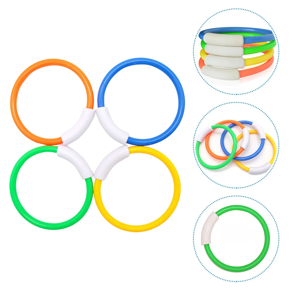 

4Pcs Children Diving Training Ring Swimming Grab Water Toys (Random Color)