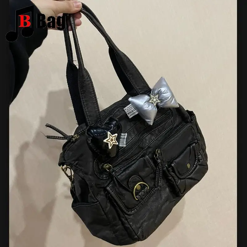 Y2K Готическая женская сумка через плечо в стиле Харадзюку с пятиконечной звездой