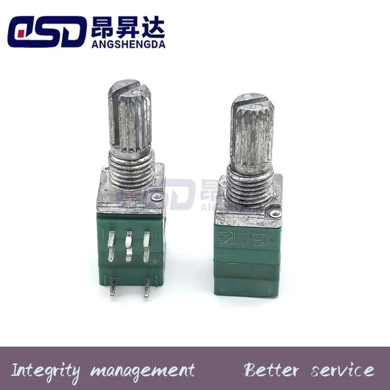 100 шт. RV097NS 50K 10K 100K 20K 500K 1K 5K потенциометр B1K B5K B50K B10K B100K B20K B500K 8-контактный вал 15 мм