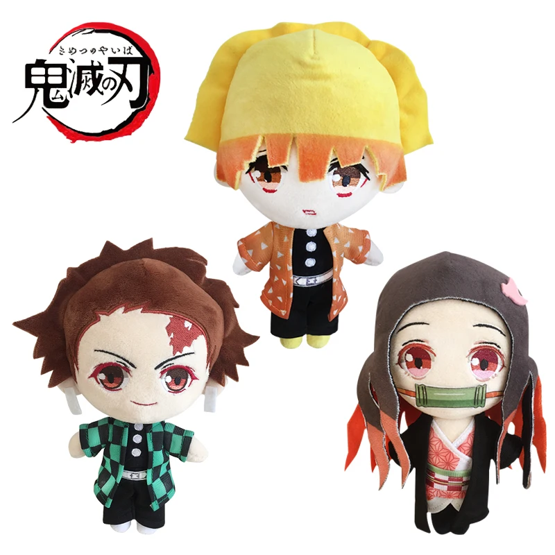 

Anime Demon Slayer:Kimetsu No Yaiba Cartoon Figure Keyring Doll Cos Soft Plush Doll Toys for Children Xmas Gifts