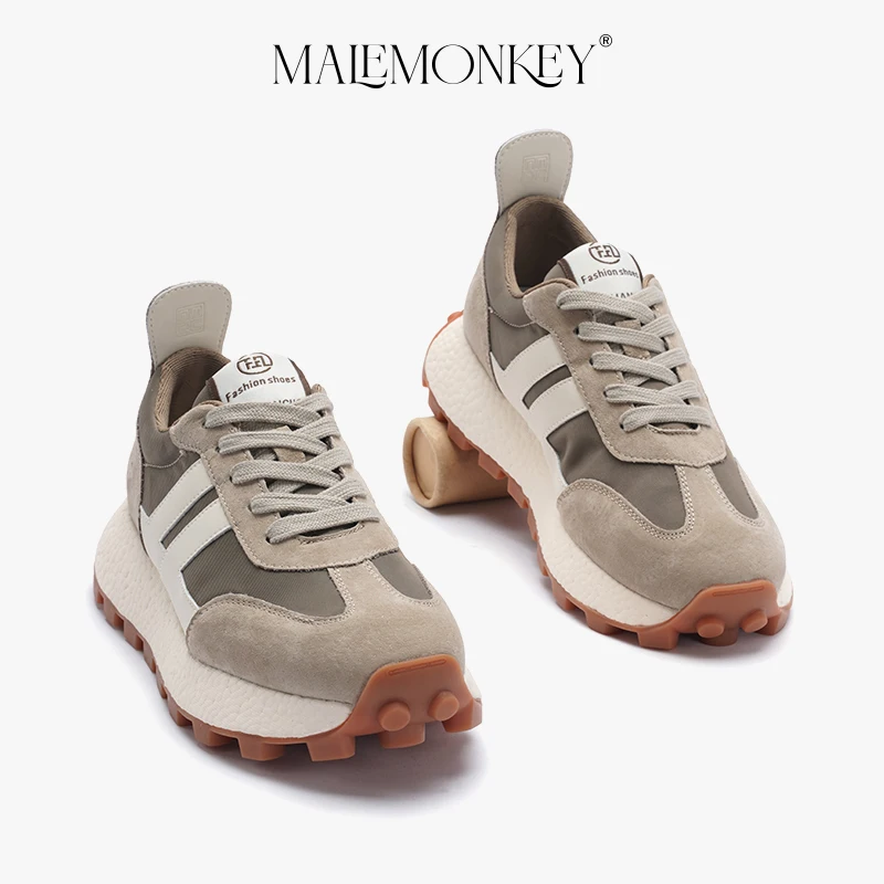 Chunky Sneakers Women Casual Sport Shoes Platform Shoes Non-slip Breathable Ladies New Trendy Trainers Thick Sole Handmade