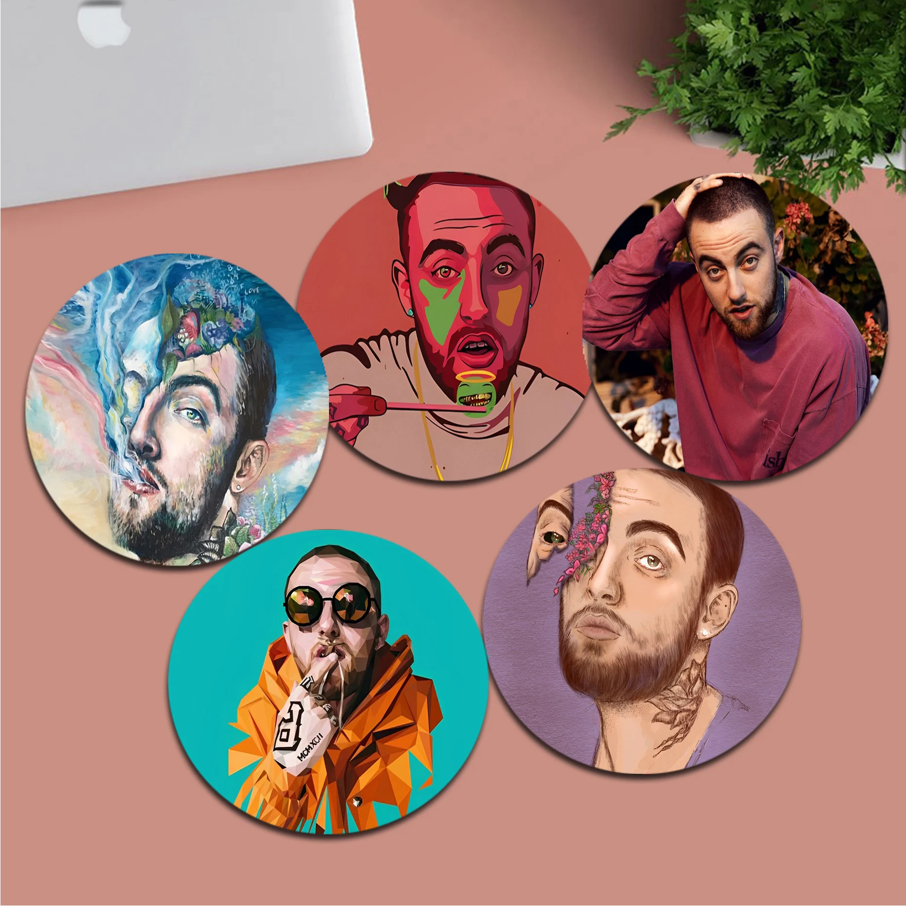 

M-Mac Miller Mousepad INS Tide Round Keyboard Mat Table Mat Students Cabinet Gamer Desktop Mousepad Cup Mats Deskpad Home Decor
