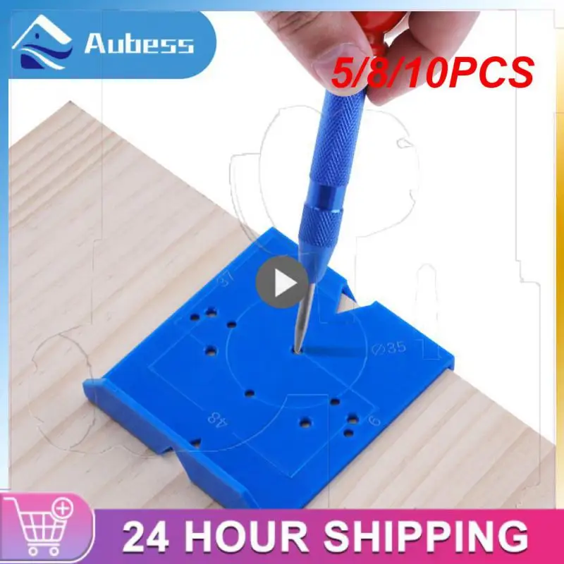 

10PCS Blue Hinge Hole Drilling Guide 35mm 40mm Locator Hole Opener Template Door Cabinets DIY Tools For Woodworking Hand Tools