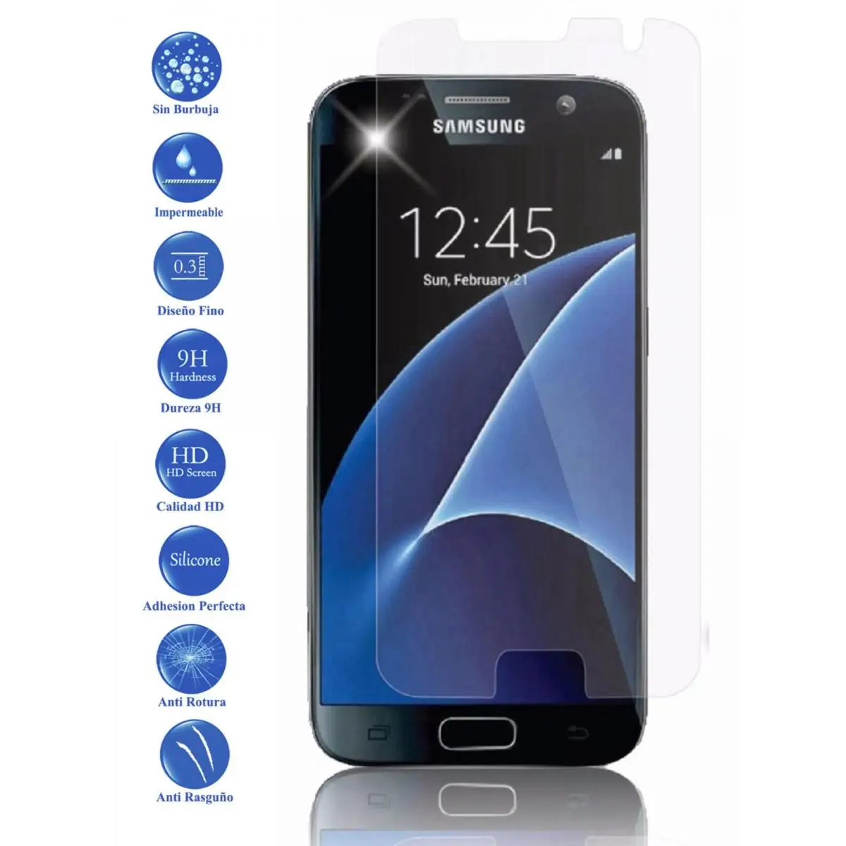 Tempered glass screen Protector for Samsung Galaxy S2 S3 S4 S5 S6 S7