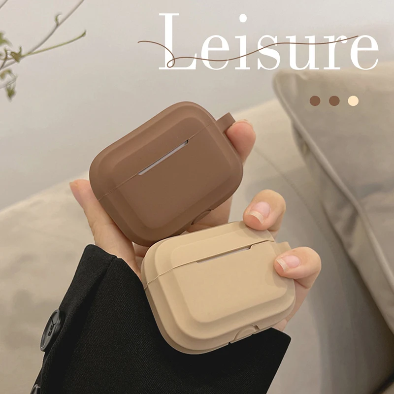 

Matte Soft Silicone Earphone Case for Iphone Airpod Wireless Bluetooth Headphones Earth Tones Earbuds Case for Airpods 1 2 3