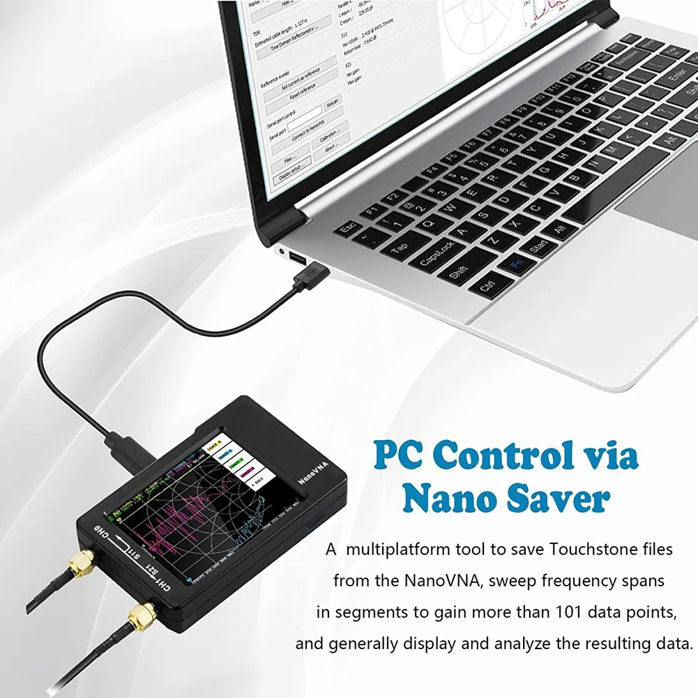 

NanoVNA-H Vector Network Analyzer 10KHz-1.5GHz Latest Version 3.6 HF VHF UHF Antenna Analyzer with SMA Calibration