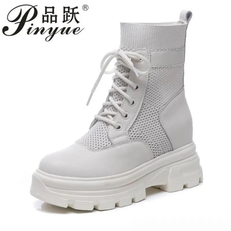 

Женские демисезонные ботильоны-носки из эластичной ткани, 8 см