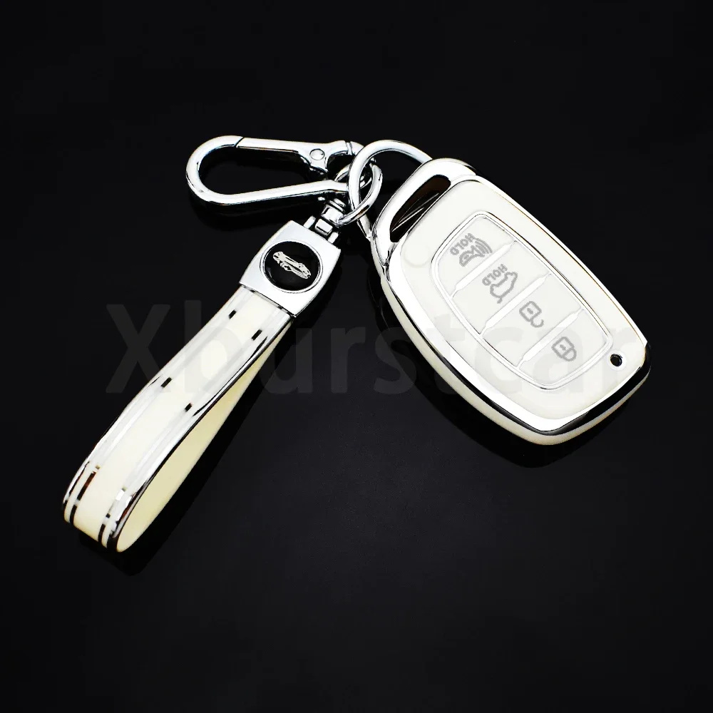 4 кнопки для Hyundai Tucson Santa Fe Rena Sonata Elantra Creta Ix35 Ix45 I10 I30 I40 ТПУ чехол автомобильного