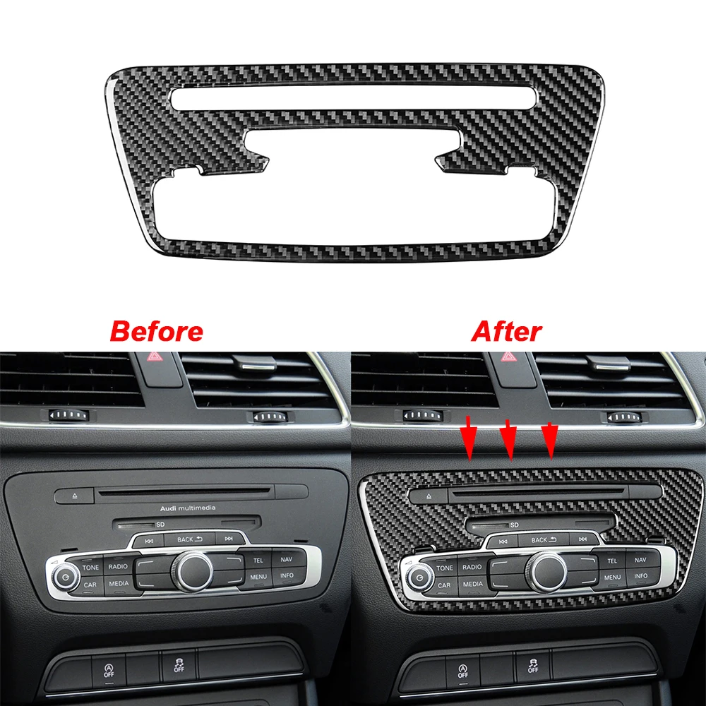 

Авто центральное управление CD панель декоративная крышка отделка Наклейка для Audi Q3 2013 2014 2015 2016 2017 2018 аксессуары для автомобиля