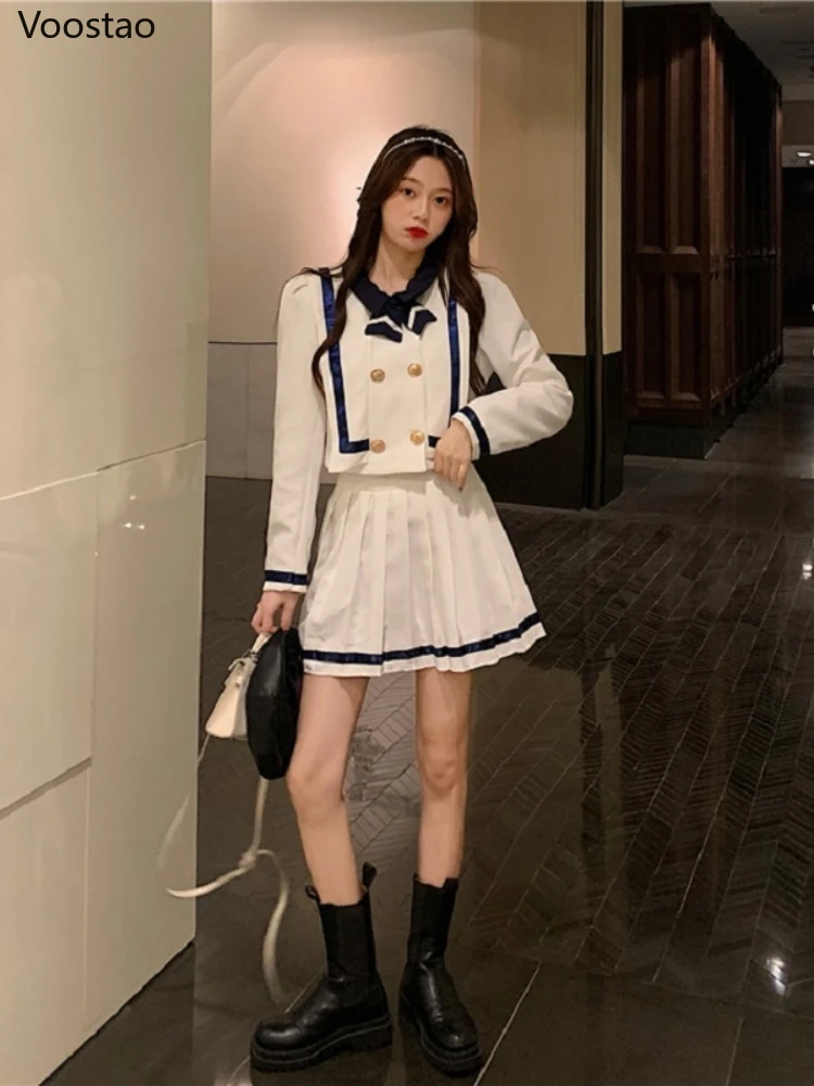 Комплект униформы в японском Корейском стиле Женский повседневный комплект из
