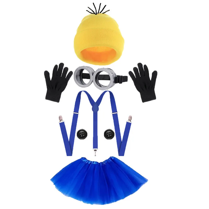 Halloween Anime Cosplay Costume Yellow Beanie Steampunk Goggles Stretchy Gloves Party Costumes Accessories