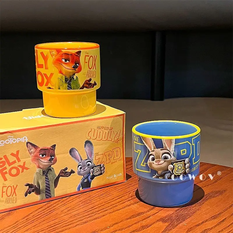 Кружка Zootopia с Ником и Джуди, новый стиль, красивая кофейная чашка, керамическая парная кружка для воды, подарок на день рождения, милая, кавайная, очаровательная, красивая. (art.: 3920db36bdf08) - 3920db36bdf08