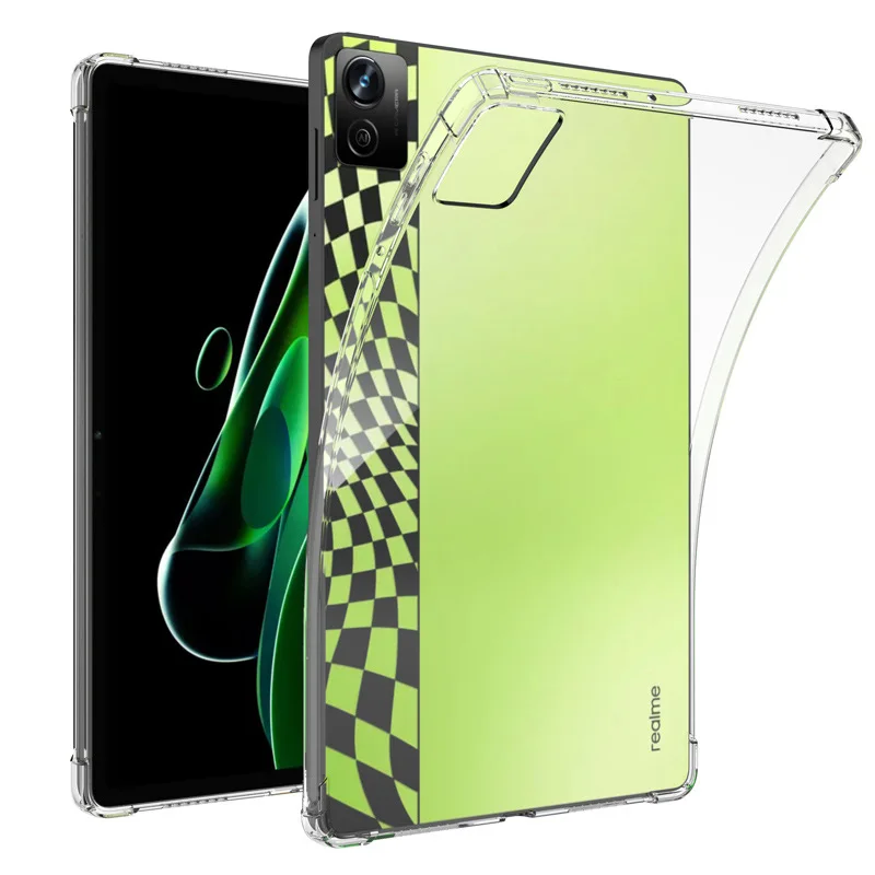 

4 Air Bags Shockproof Funda For Realme Pad X Case RMP2107 RMP2108 10.95" Tablet PC Soft Transparent TPU Back Cover