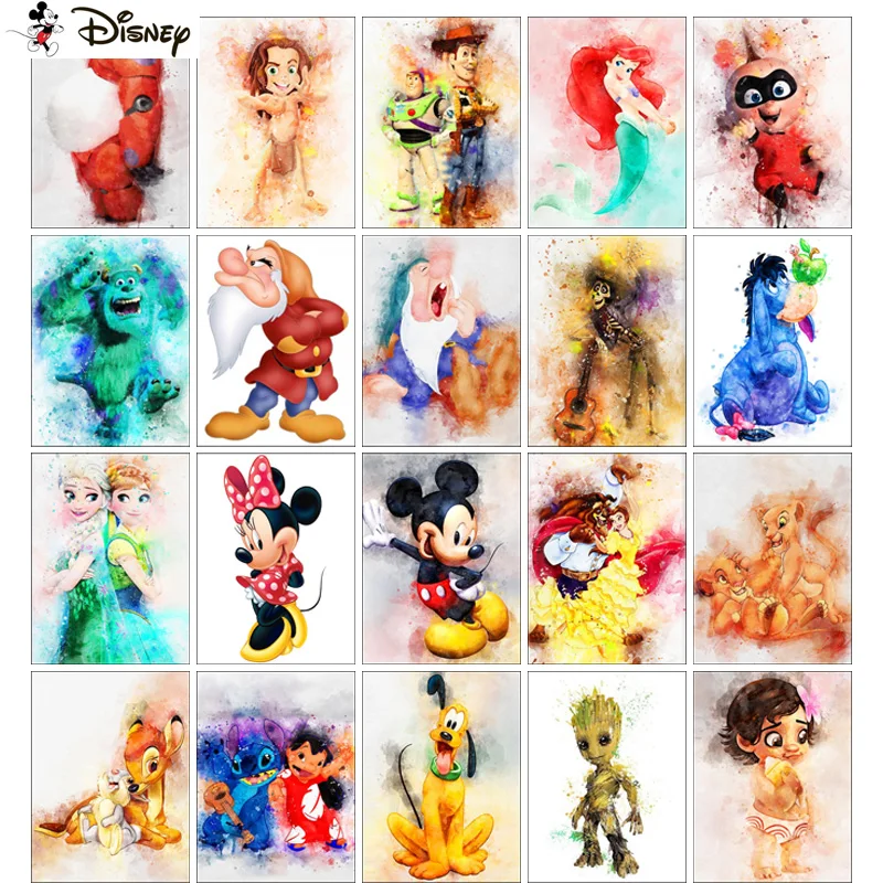 

Алмазная живопись Disney, Мультяшные персонажи Диснея, "сделай сам", 5D алмазная вышивка, стандартная вышивка крестиком, домашний декор