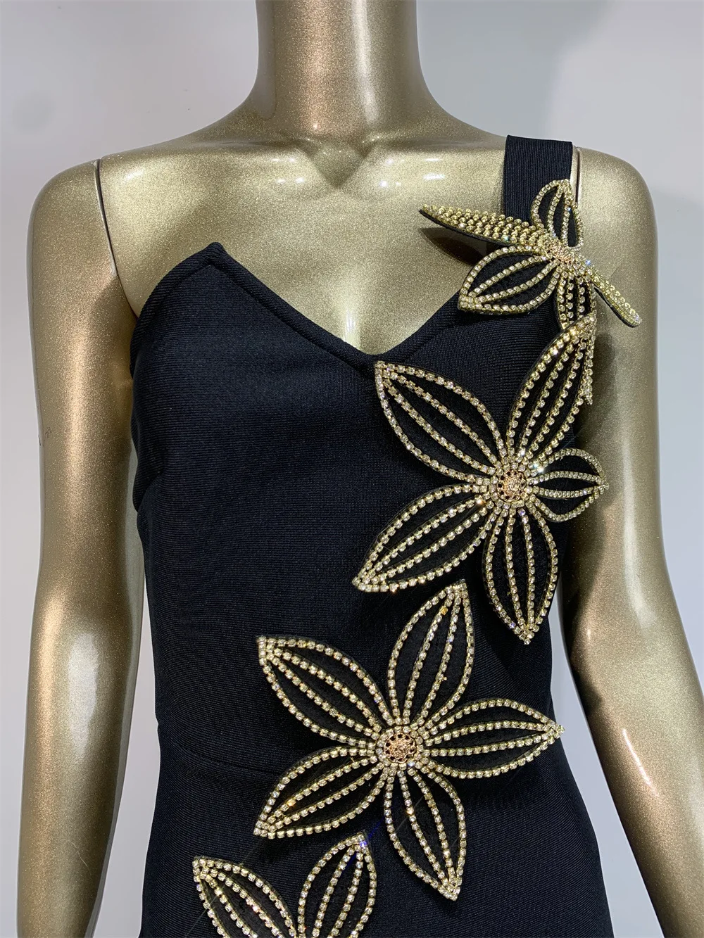 2024 роскошное женское сексуальное черное платье знаменитостей на одно плечо с