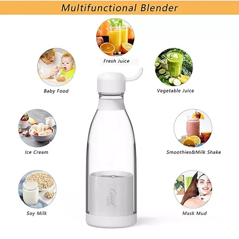 

NEW2023 Juicer Mini Portable Blender Fruit Mixers Fruit Extractors Multifunction Juice Maker Machine Blender Smoothies Mixer