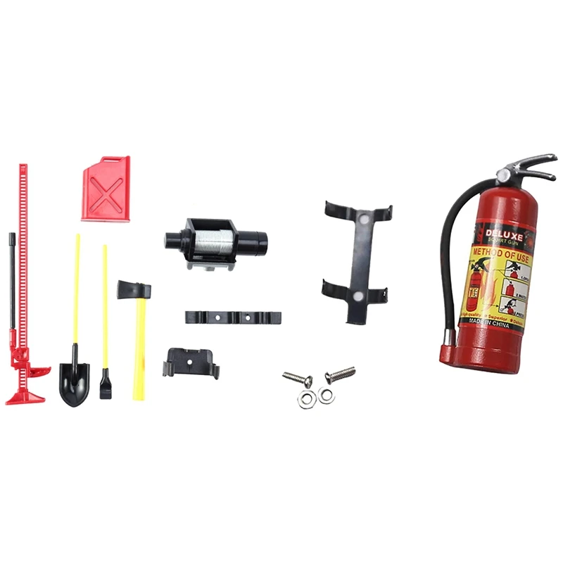 

2 комплекта радиоуправляемых запчастей для автомобиля: 1 комплект, багажная стойка, лебедка, лопатка, топливный бак, акселерот, 1 комплект, Ме...