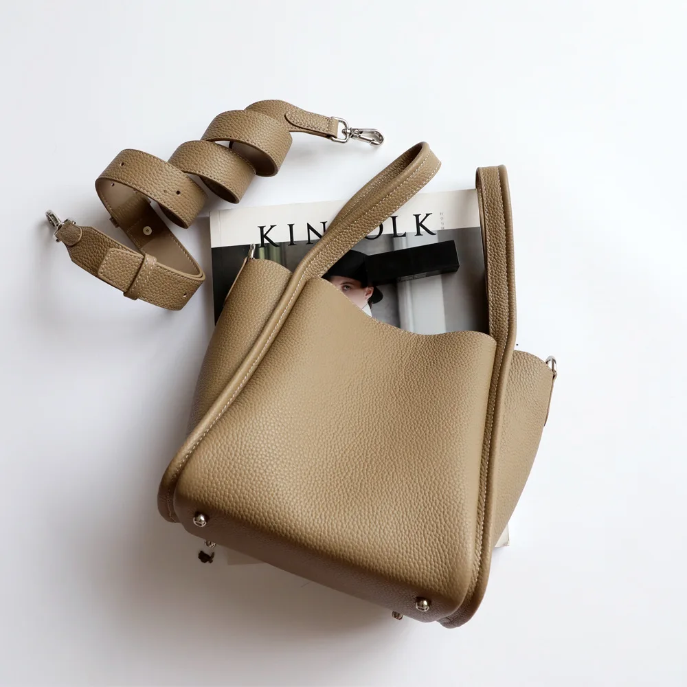 

Новинка 2022, Женская сумочка, модная сумка-мешок, вместительная кожаная сумка