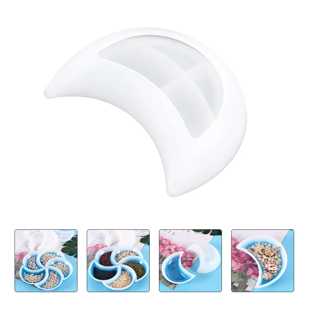 

DIY Glue Mold Storage Plate Ornament Casting Moon Decor Crystal Epoxy Tray Making Silica Gel