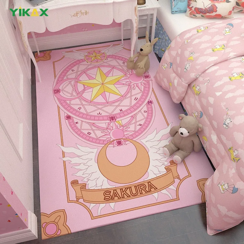 

Cartoon Tarot Cards Rugs And Carpets For Home Living Room Anime Rug Mats Magic Card Array Sofa Flannel Room Decor Cute Teenager