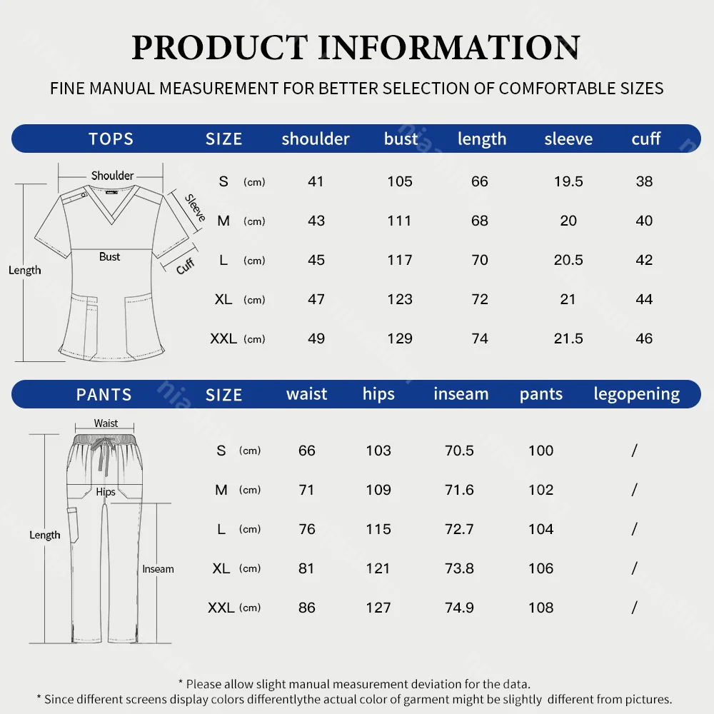 Niaahinn Nurse Uniforms Men Casual Short Sleeved Tops+pants Set Pharmacy Working Clothes Medical Hospital Doctor Nursing Uniform