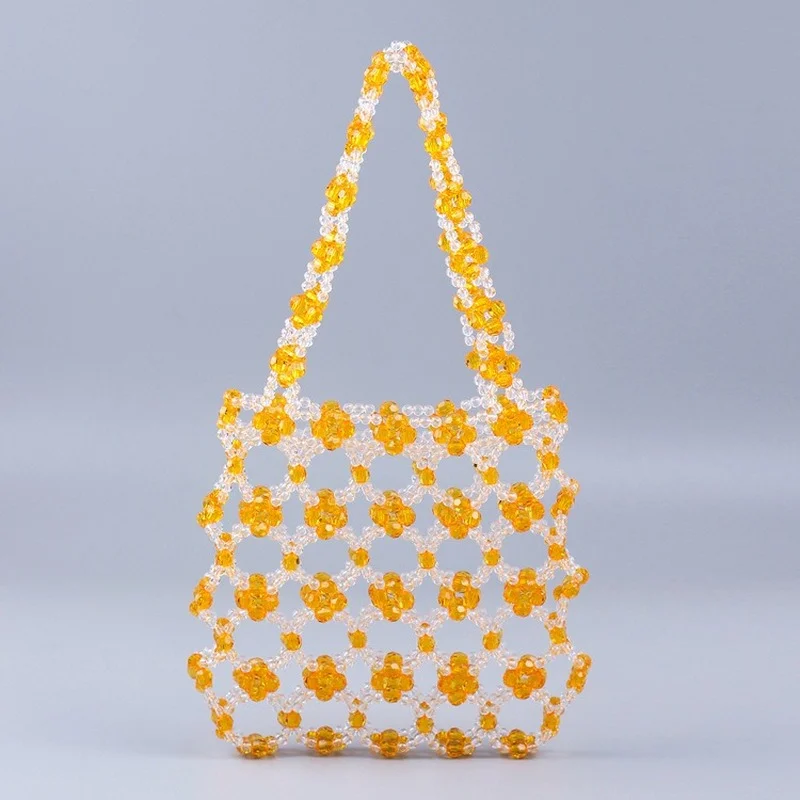 2022Summer Acrylic Pure Lightweight Beach Hollow Shoulder Ladies Fashion Trend All-match Niche Handbags Women Bags Designer