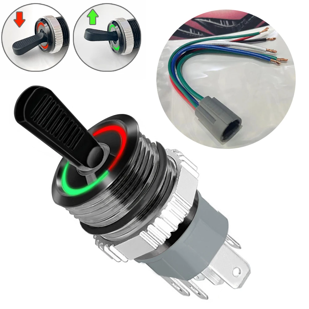 

Металлический тумблер FENGYIELE 16 мм с розеткой, красный/зеленый, водонепроницаемый