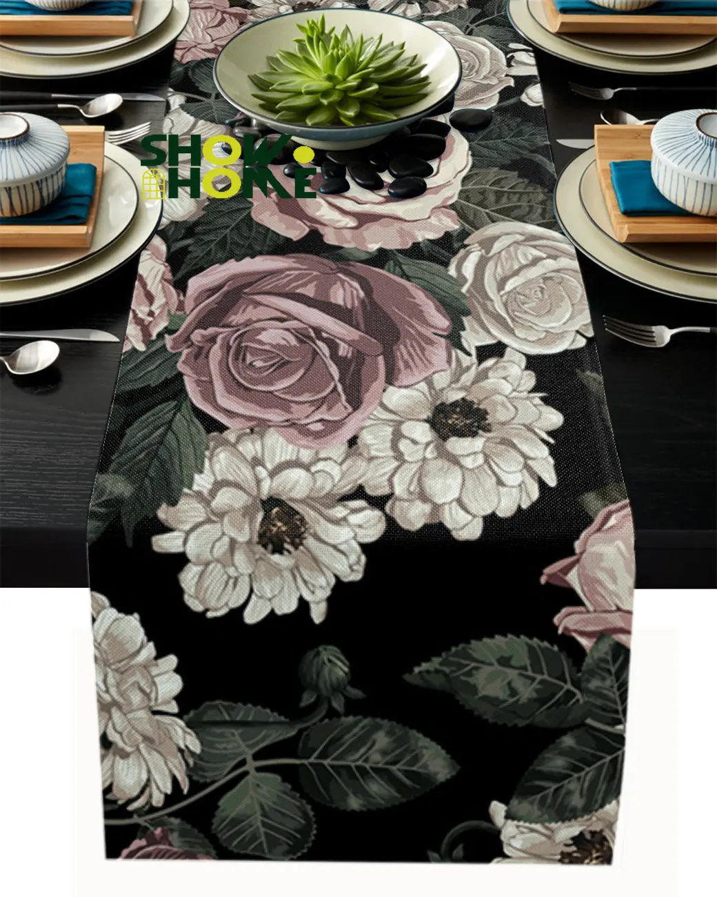 

Скатерть с растениями и зелеными листьями, Свадебный Декоративный чехол для стола в отеле, Рождественский Декор, кухонная обеденная скатер...