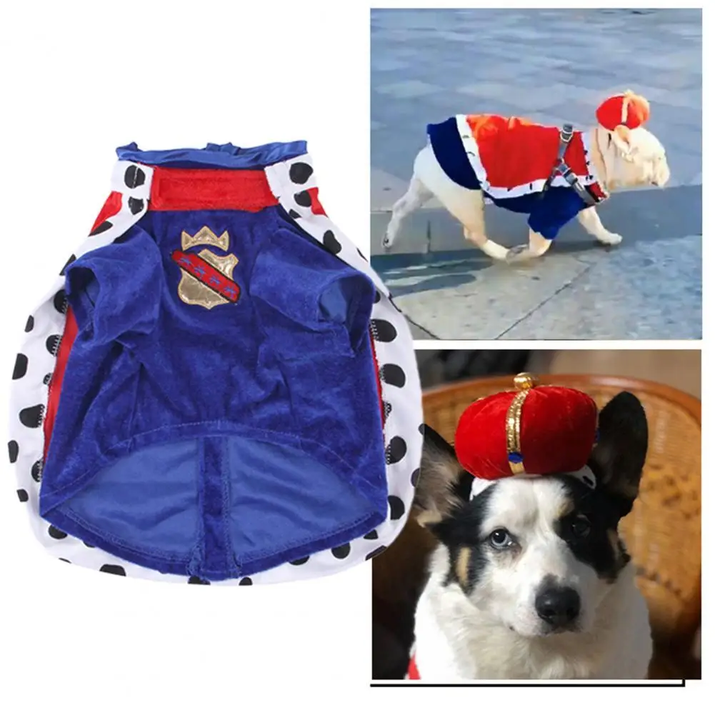 

Dog Cosplay Accessory Accessories Pet King Costume 4 Sizes Adorable Funny Party Pet Costume