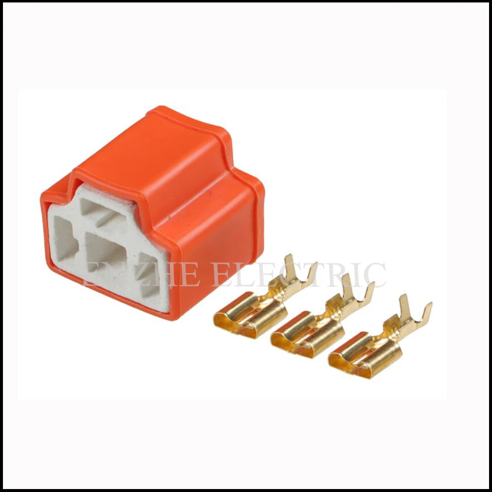 

100 набор 7.8 керамические стандартные разъемы для автомобильных ламп, терминал, 3 контакта, автомобильный водонепроницаемый разъем, гнездо, штекер