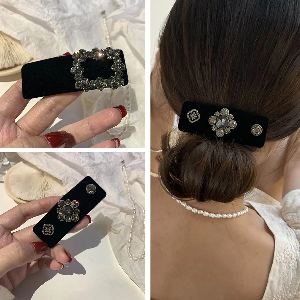 

Girls Bow Hairpin Velvet Hairpin Hairgrips Vintage Bowknot Side Hairpin Side Clip Hair Accessories Large BB Clip Bangs Clip