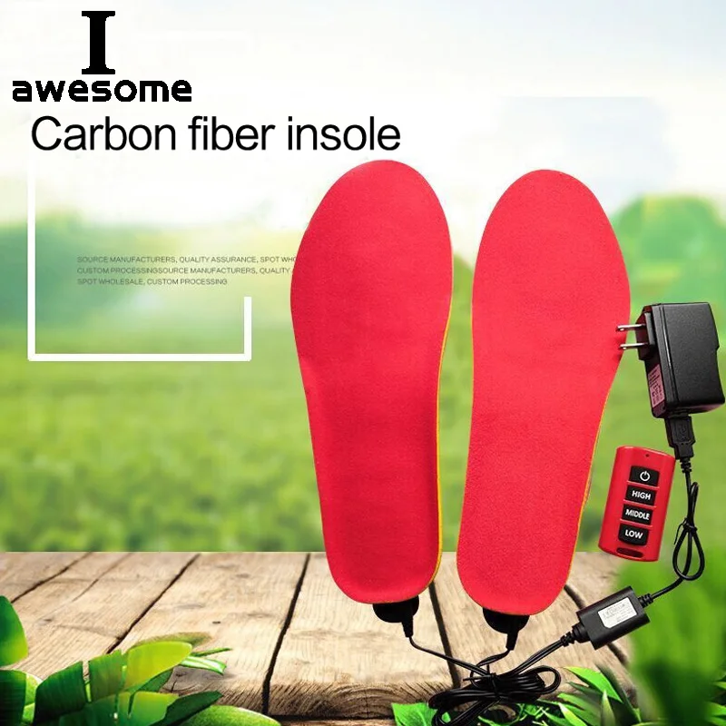 NEW Heated insoles for shoes wireless remote control Battery Powered electric safety heated boots insoles warm winter 1900MAH