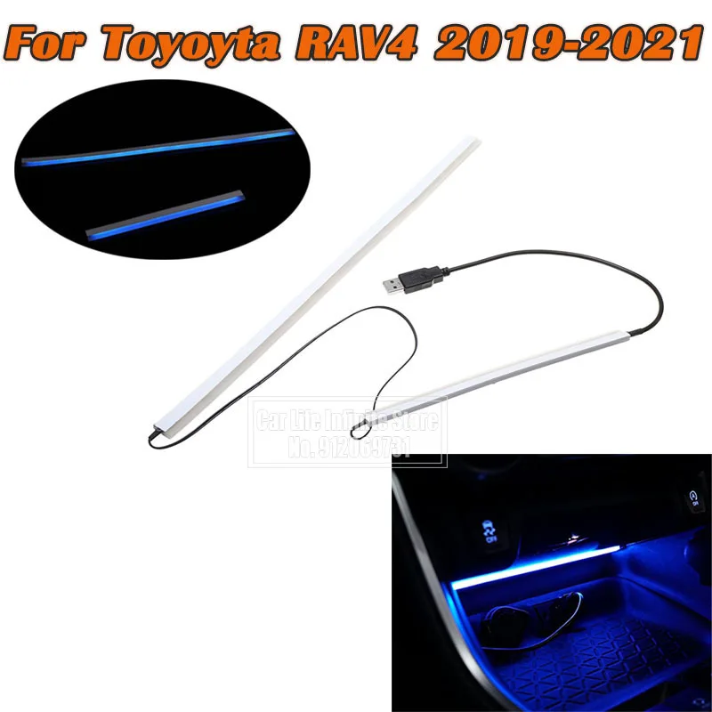 

Car Center Console Atmosphere Lamp LED Dashboard Atmosphere Light Strips Interior Decorative Light For Toyota RAV4 2019 2020 LHD