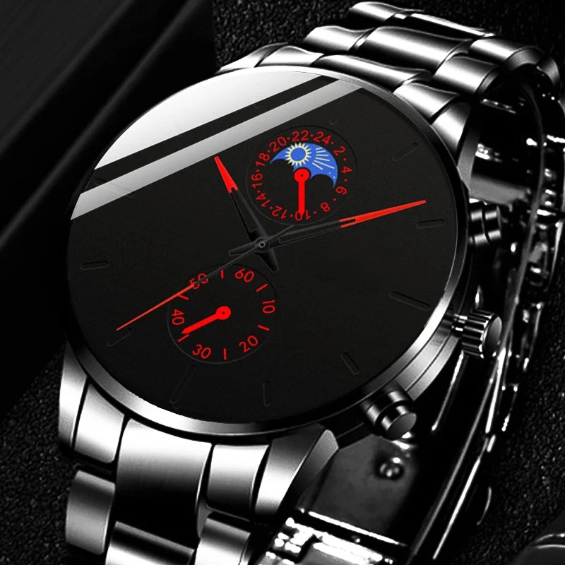 

Reloj hombre 2021 Luxus Mode Herren Business Uhren Manner Klassische Schwarz Edelstahl Quarz Armbanduhr relogio masculino