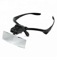 3 5x medical magnifier head dental surgical binocular eye loupes magnifying glass with light