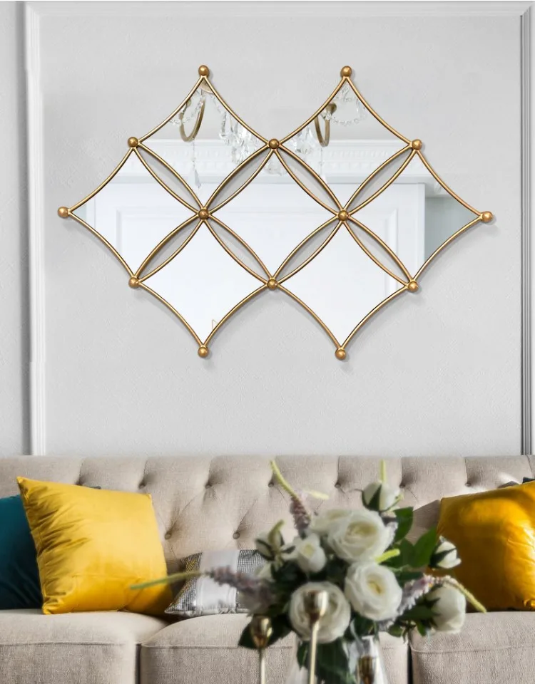 

Living room wall decoration Mirror wall decoration hanging decoration Dining room background wall decoration