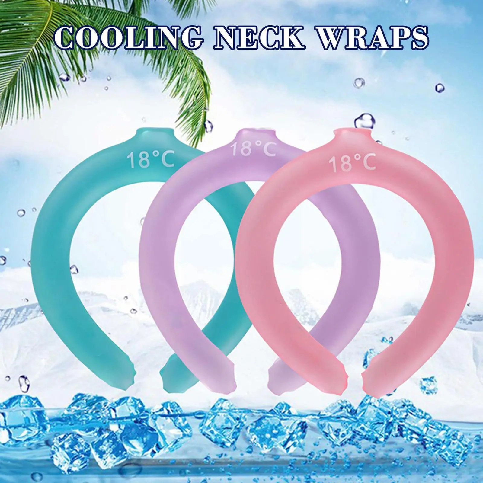 

Summer Neck Cooler Tube Neck Cooler For Outdoor Sports Reusable Neck Cooling Wrap Gel Ice Pack Relief For Hot Flashes And F M9Y2
