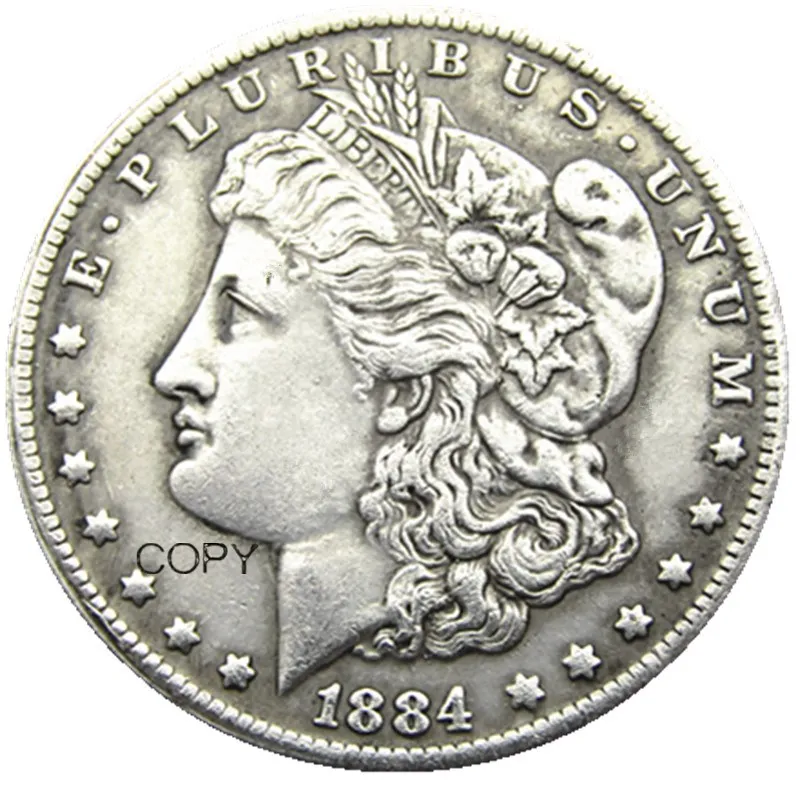 

US 1884-S Morgan Dollar Silver Plated Copy Coin