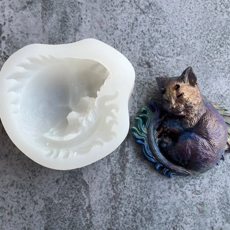 

Sleeping Demon Cat Howling Wolf Silicone Mold For Epoxy Resin Ornament Chocolate Cake Decoration Homemade Crafts Kitchen Tool