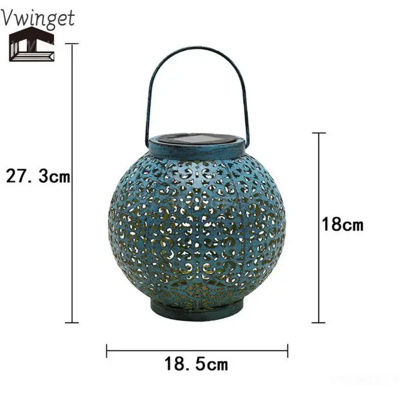 

Outdoor Atmosphere Lamp Hollow Wrought Iron Solar Lantern Ornament Waterproof Retro Led Outdoor Solar Light Hanging Unique